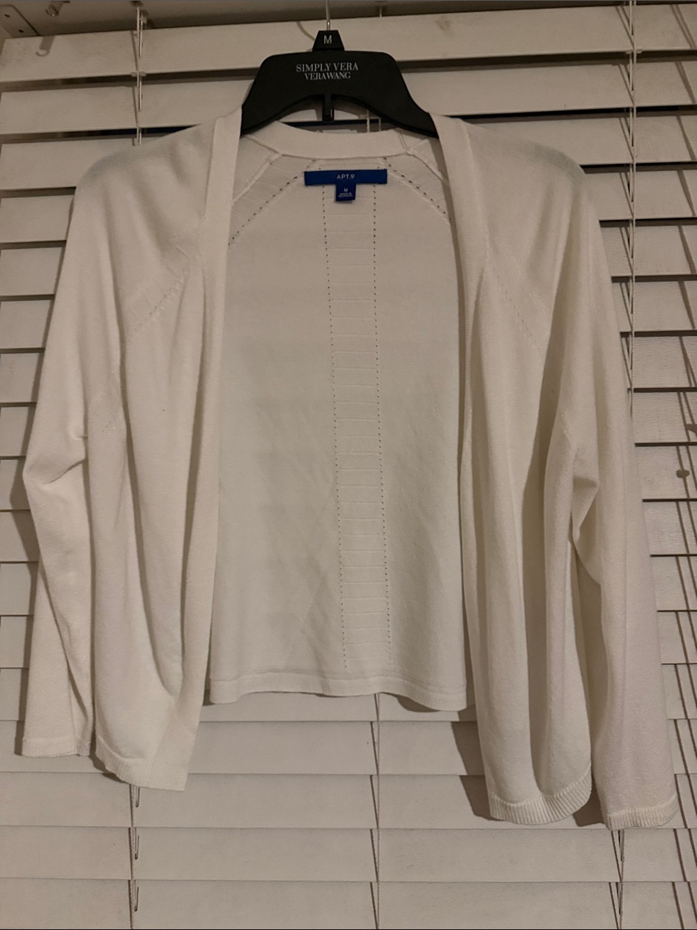 Apt. 9 White Open-Front Lightweight Women’s Cardigan